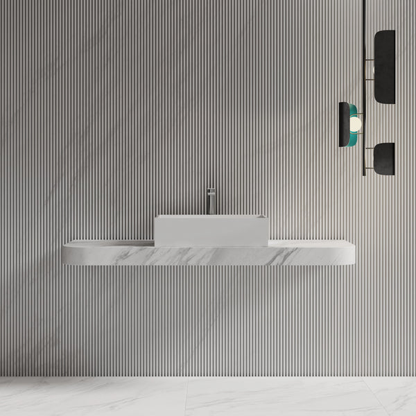 MonBlari XA-A32A Solid Surface Vessel Bowl Sink Bathroom Sink