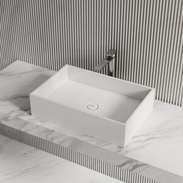 MonBlari XA-A32A Solid Surface Vessel Bowl Sink Bathroom Sink