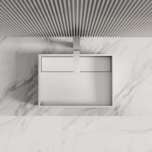 MonBlari XA-A32B Rectangular Solid Surface Vessel Sink Bathroom Sink 510mm - 600mm