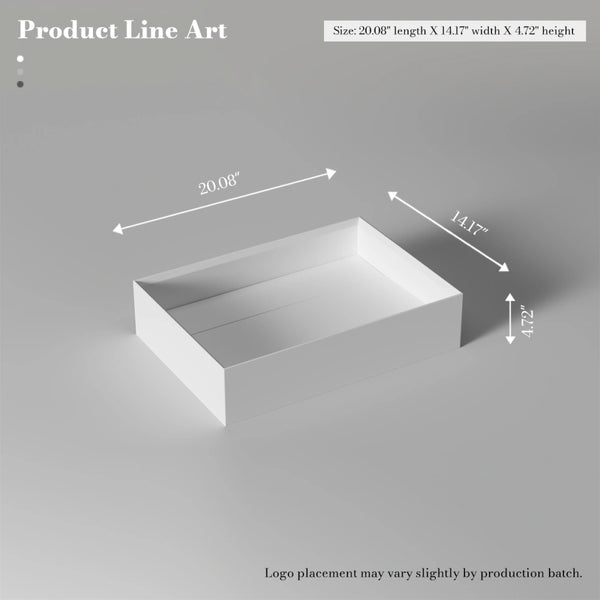 MonBlari XA-A32D Rectangular Solid Surface Vessel Sink Bathroom Sink 510mm - 600mm
