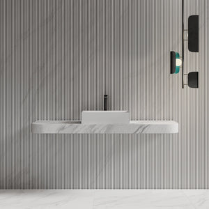 MonBlari XA-A32D Rectangular Solid Surface Vessel Sink Bathroom Sink 510mm - 600mm