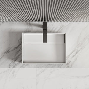 MonBlari XA-A32D Rectangular Solid Surface Vessel Sink Bathroom Sink 510mm - 600mm