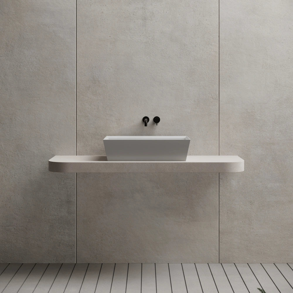 MonBlari XA-A33D Modern Rectangular Solid Surface Wash Sink 600mm
