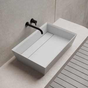 MonBlari XA-A33D Modern Rectangular Solid Surface Wash Sink 600mm