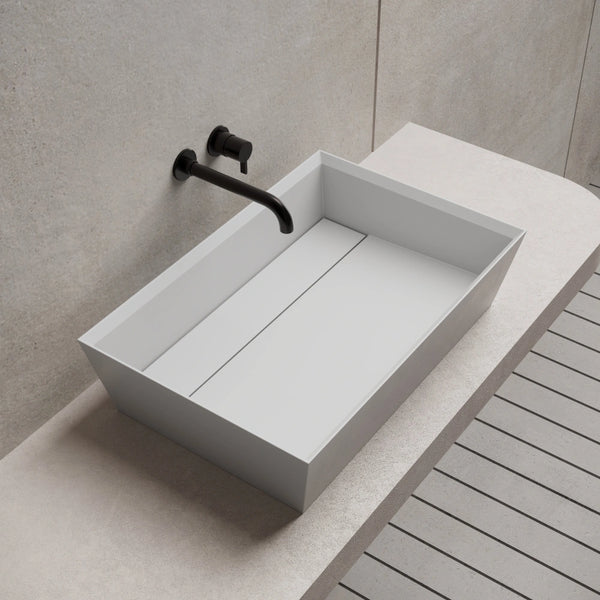 MonBlari XA-A33D Modern Rectangular Solid Surface Wash Sink 600mm