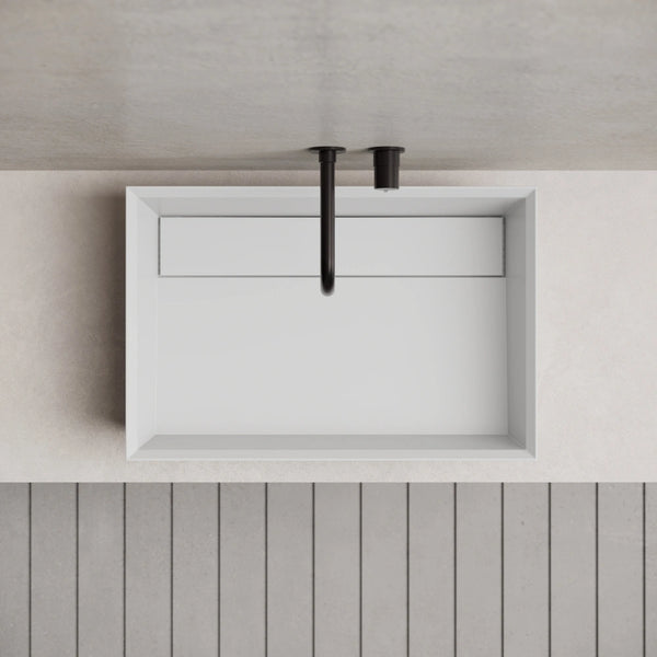 MonBlari XA-A33D Modern Rectangular Solid Surface Wash Sink 600mm