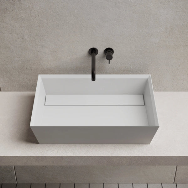 MonBlari XA-A33D Modern Rectangular Solid Surface Wash Sink 600mm
