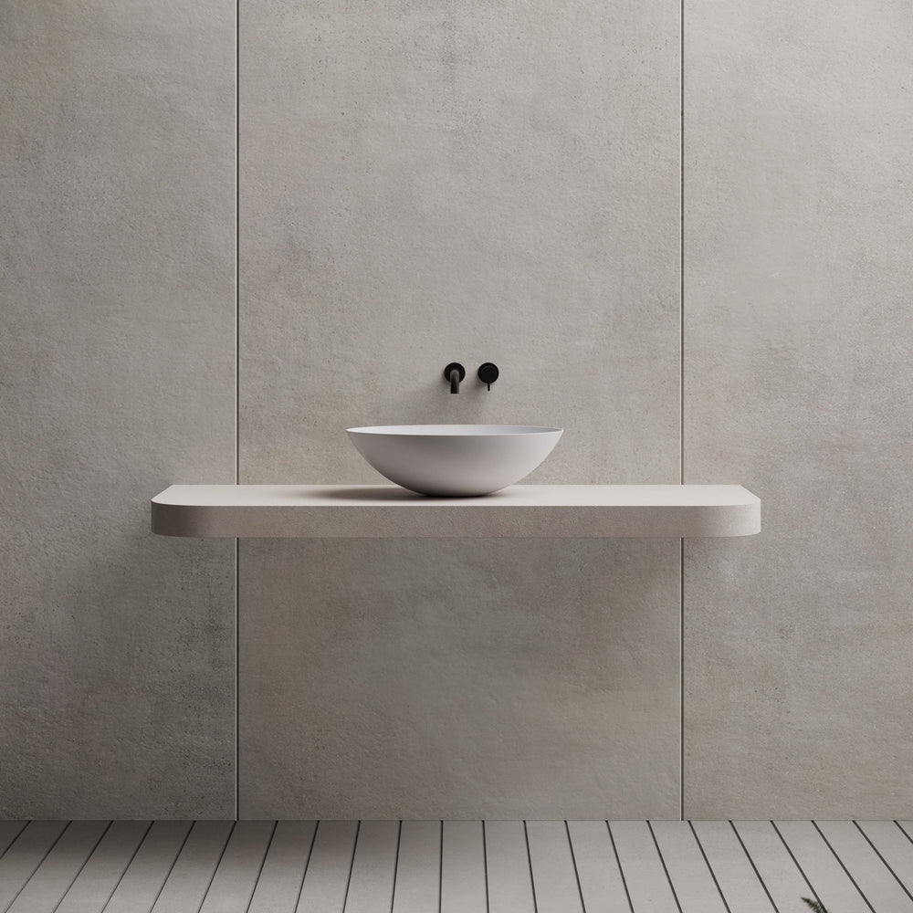 19.7 Inch MonBlari Solid Surface Vessel Bowl Sink Bathroom Sink XA-A72-FrontView