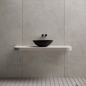 19.7 Inch MonBlari Solid Surface Vessel Bowl Sink Bathroom Sink XA-A72-MW-FrontView