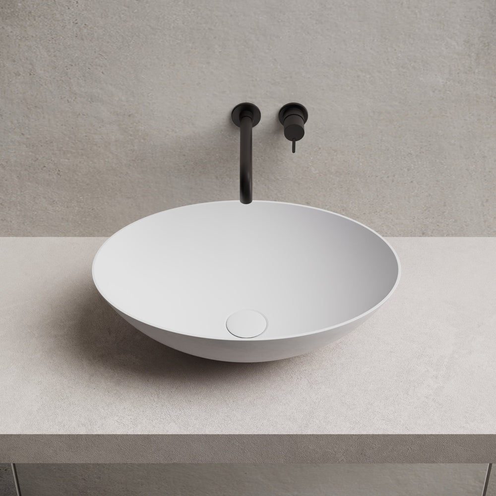 19.7 Inch MonBlari Solid Surface Vessel Bowl Sink Bathroom Sink XA-A72-FrontView