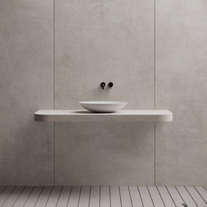 19.7 Inch MonBlari Solid Surface Vessel Bowl Sink Bathroom Sink XA-A73-MW-FrontView