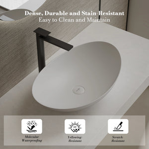 MonBlari XA-A76 Solid Surface Vessel Bowl Sink Bathroom Sink 600mm