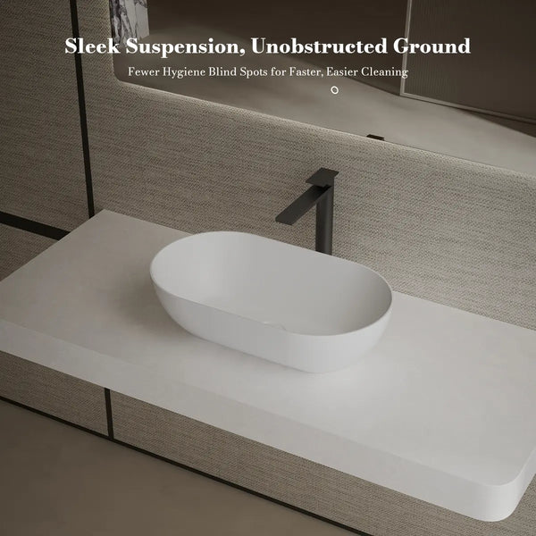 MonBlari XA-A78 Solid Surface Vessel Bowl Sink Bathroom Sink 560mm
