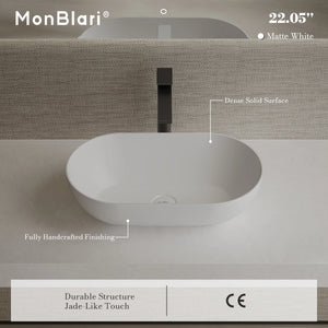 MonBlari XA-A78 Solid Surface Vessel Bowl Sink Bathroom Sink 560mm