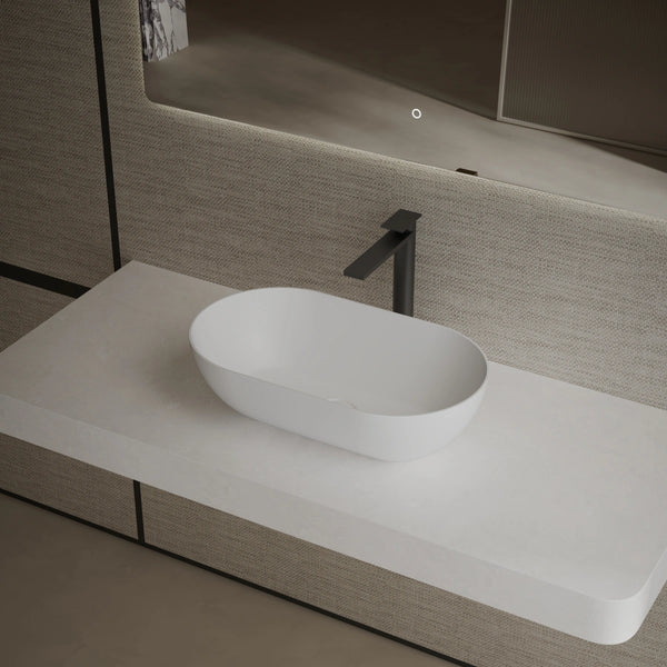 MonBlari XA-A78 Solid Surface Vessel Bowl Sink Bathroom Sink 560mm