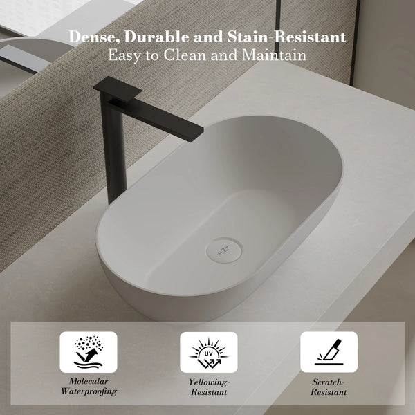 MonBlari XA-A78 Solid Surface Vessel Bowl Sink Bathroom Sink 560mm