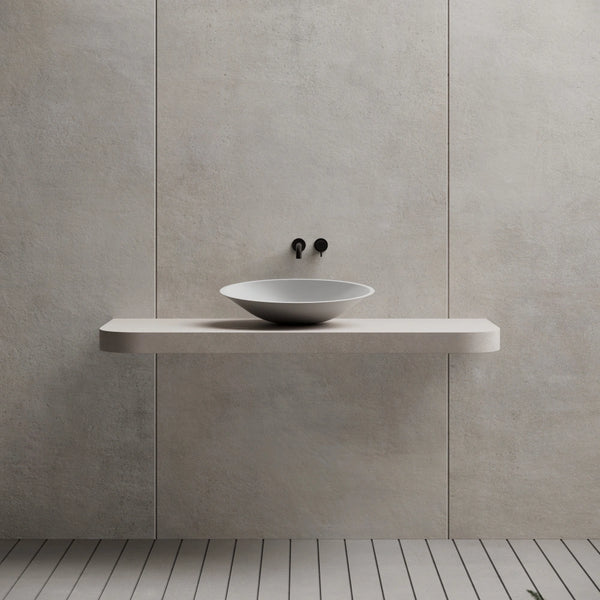 MonBlari XA-A88 Oval Solid Surface Vessel Sink Bathroom Sink 535mm