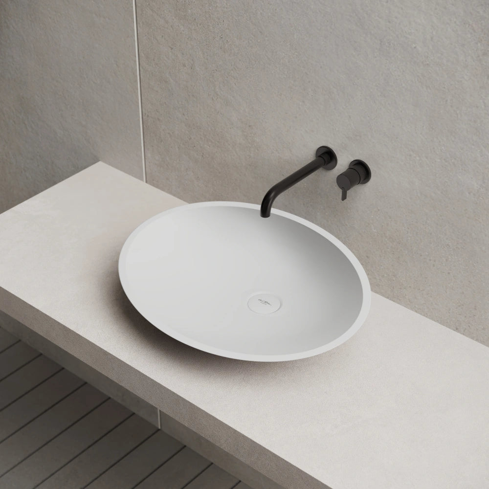 MonBlari XA-A88 Oval Solid Surface Vessel Sink Bathroom Sink 535mm