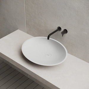 MonBlari XA-A88 Oval Solid Surface Vessel Sink Bathroom Sink 535mm