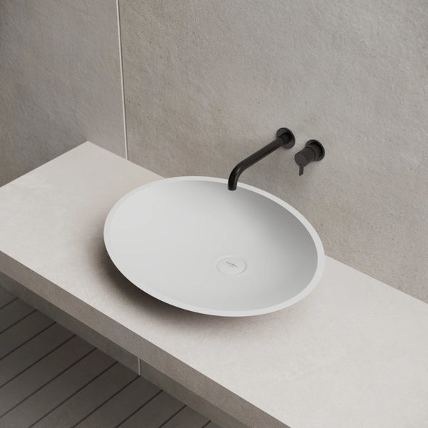 MonBlari XA-A88 Oval Solid Surface Vessel Sink Bathroom Sink 535mm