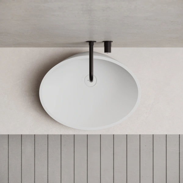 MonBlari XA-A88 Oval Solid Surface Vessel Sink Bathroom Sink 535mm