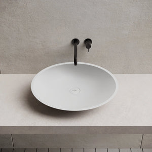 MonBlari XA-A88 Oval Solid Surface Vessel Sink Bathroom Sink 535mm