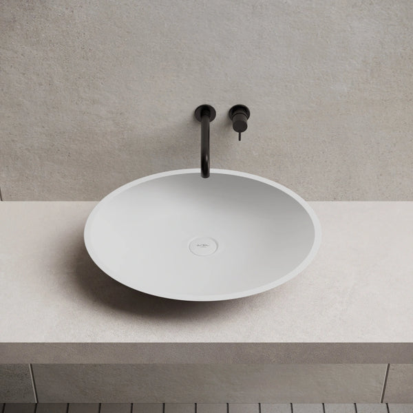 MonBlari XA-A88 Oval Solid Surface Vessel Sink Bathroom Sink 535mm