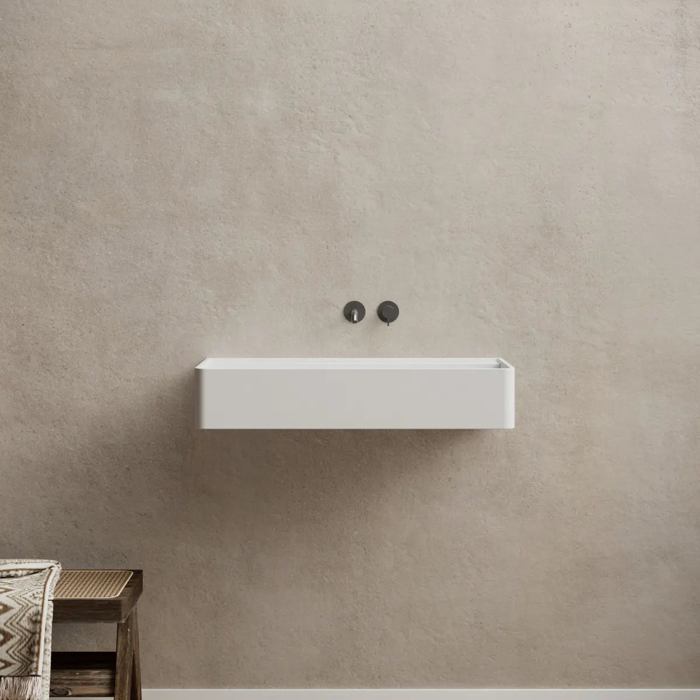 MonBlari XA-G10B Solid Surface Wall Mount Sink Bathroom Sink 600mm - 800mm
