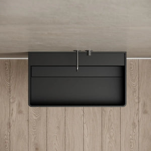 MonBlari XA-G10B Solid Surface Wall Mount Sink Bathroom Sink 600mm - 800mm