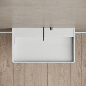 MonBlari XA-G10B Solid Surface Wall Mount Sink Bathroom Sink 600mm - 800mm