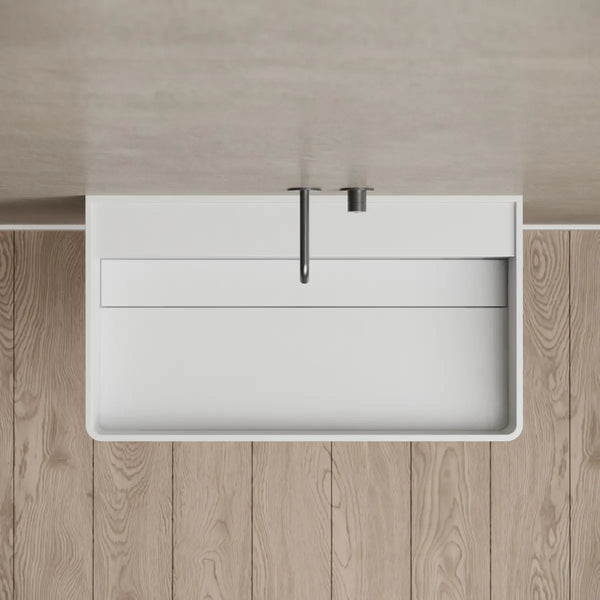 MonBlari XA-G10B Solid Surface Wall Mount Sink Bathroom Sink 600mm - 800mm