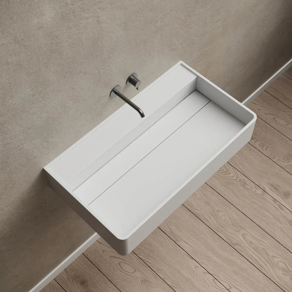 MonBlari XA-G10B Solid Surface Wall Mount Sink Bathroom Sink 600mm - 800mm