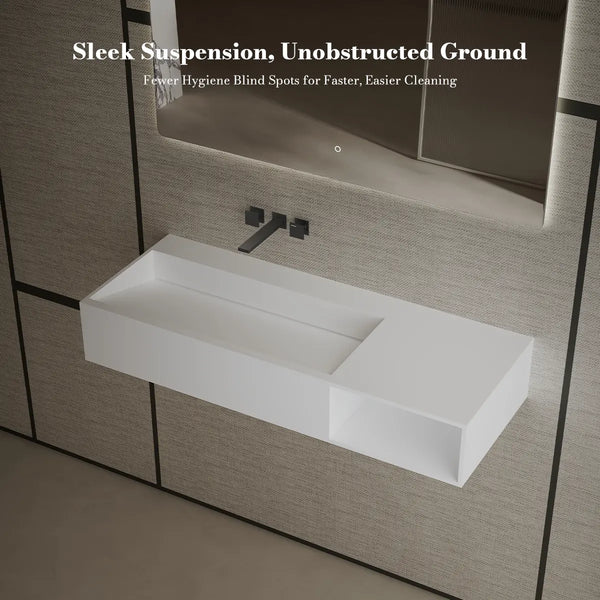 MonBlari XA-G62 SERENE SERIES Solid Surface Wall Mount Sink 870mm - 1200mm