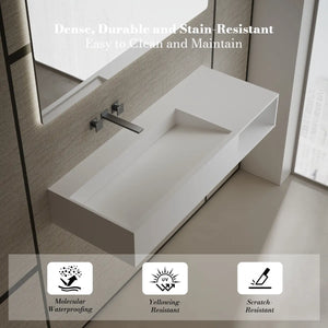 MonBlari XA-G62 SERENE SERIES Solid Surface Wall Mount Sink 870mm - 1200mm