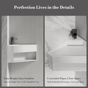 MonBlari XA-G70 Solid Surface Wall Mount Sink 500mm