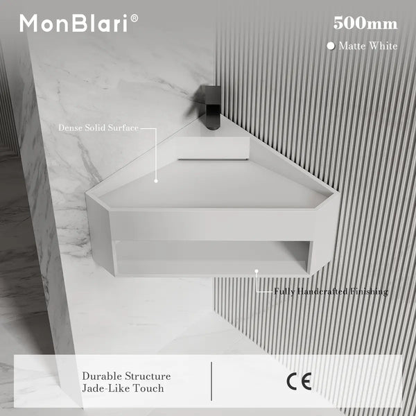MonBlari XA-G70 Solid Surface Wall Mount Sink 500mm