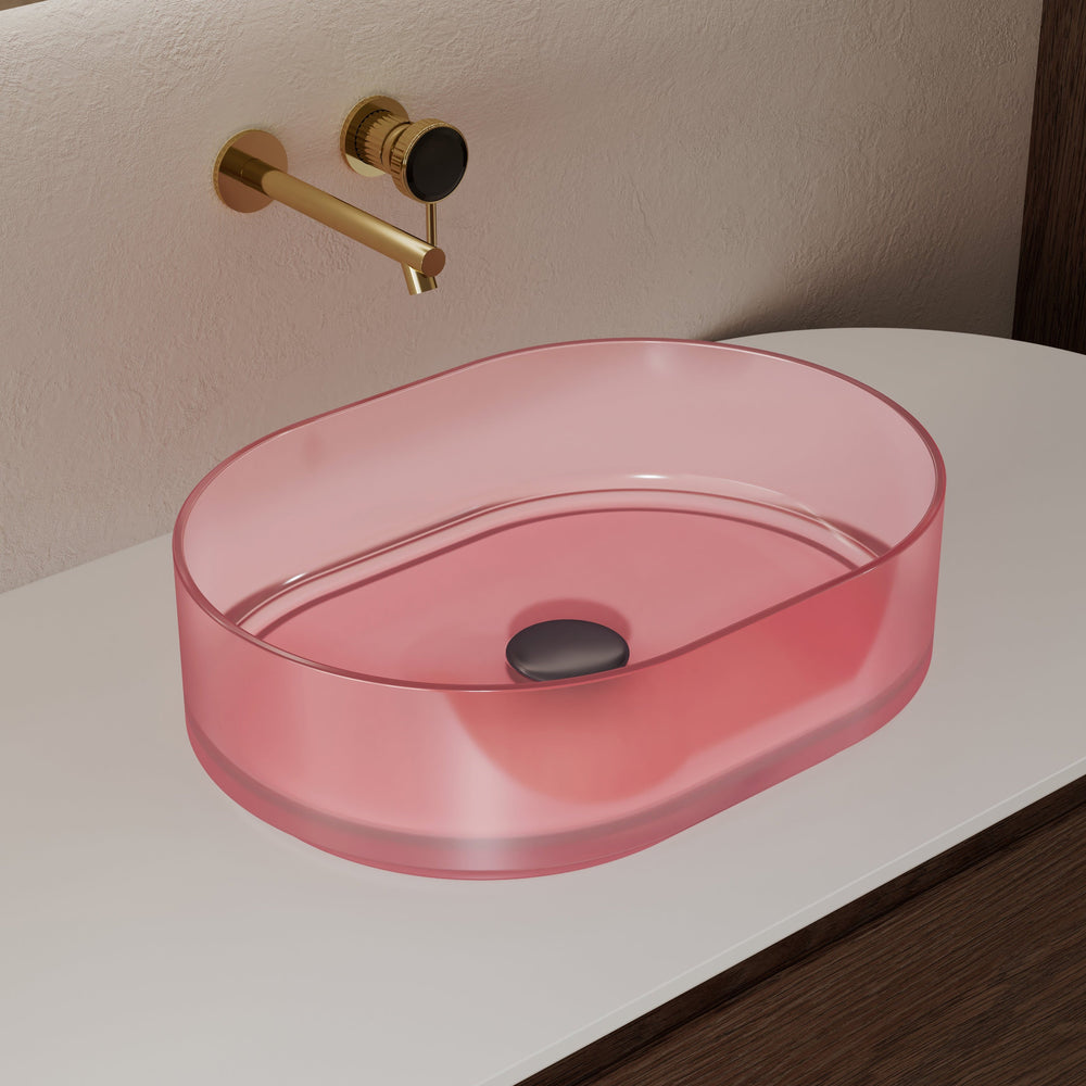 MonBlari Resin Vessel Bowl Sink Bathroom Sink XR-A001T-TP-FrontView