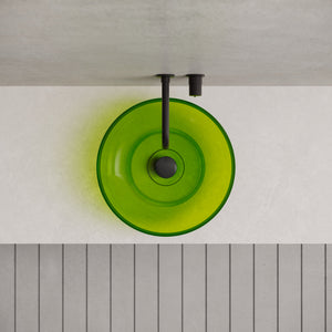 15.7 Inch MonBlari Resin Vessel Bowl Sink Bathroom Sink XR-A002T-CT25-TopView