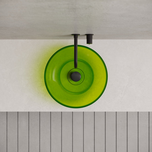 15.7 Inch MonBlari Resin Vessel Bowl Sink Bathroom Sink XR-A002T-CT25-TopView