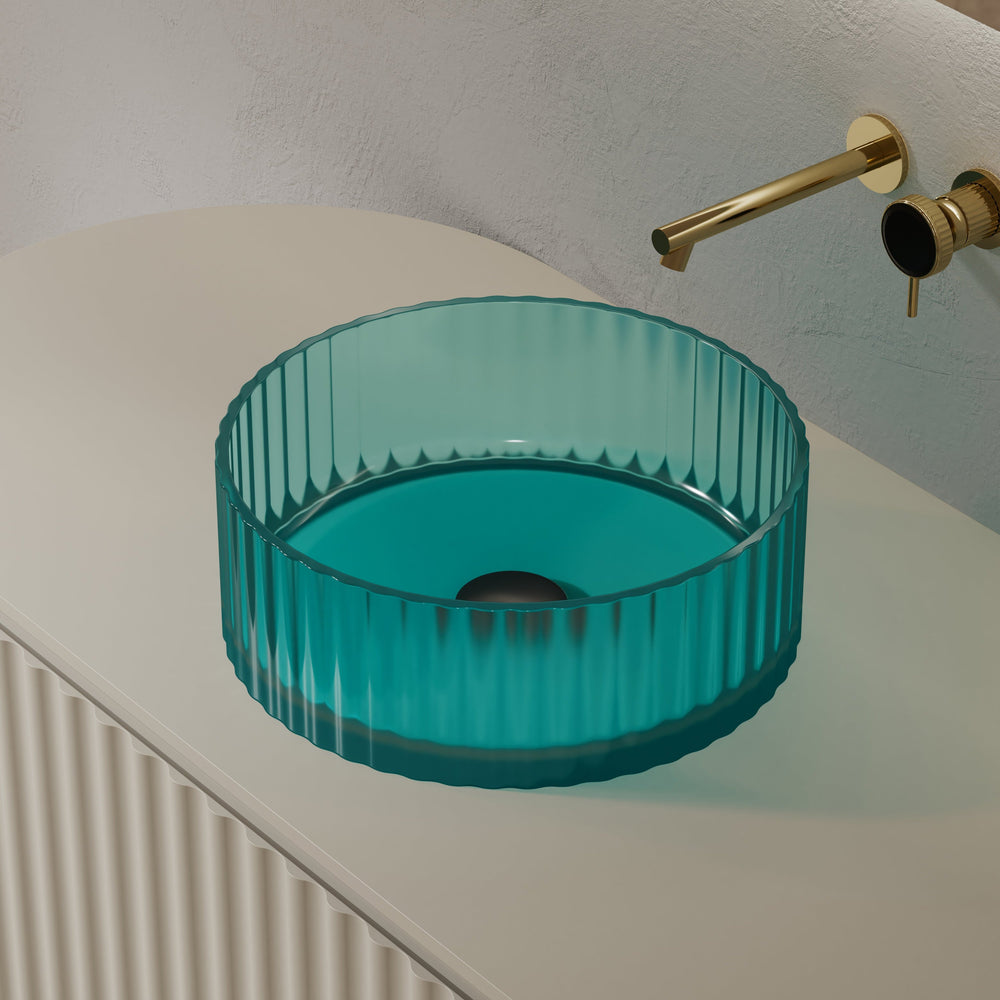 MonBlari Resin Vessel Bowl Sink Bathroom Sink XR-A005T-TG-FrontView