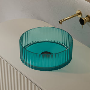 MonBlari Resin Vessel Bowl Sink Bathroom Sink XR-A005T-TG-SideTop