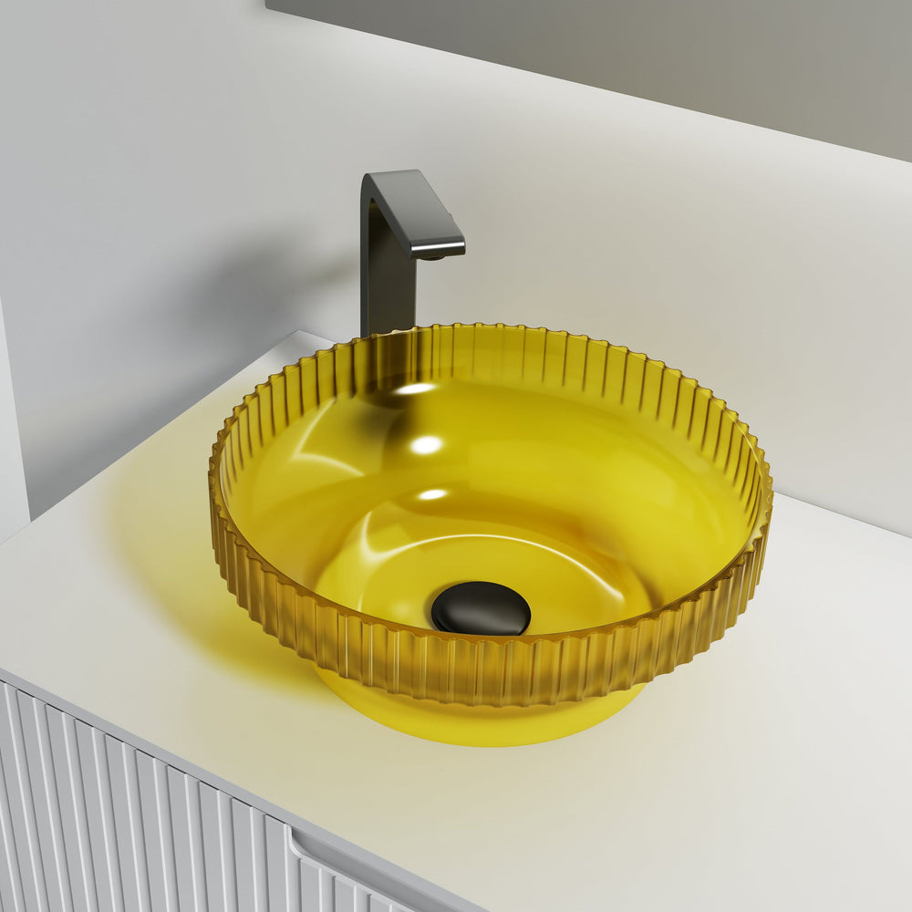 MonBlari Resin Vessel Bowl Sink Bathroom Sink XR-A009T-TY-FrontView