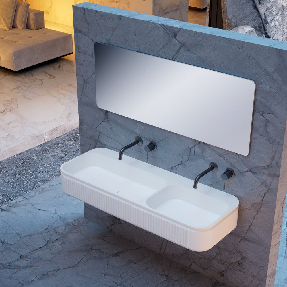 47 Inch MonBlari Solid Surface Vessel Bowl Sink Bathroom Sink-XR-G701-5-FrontView