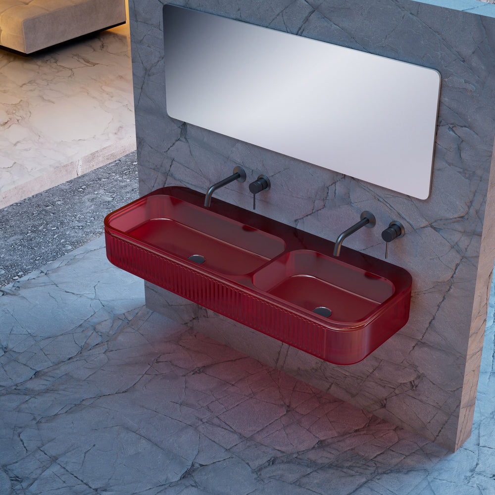 47 Inch MonBlari Solid Surface Vessel Bowl Sink Bathroom Sink-XR-G701T-5-SideView