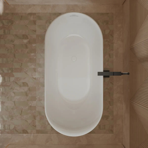MonBlari XY-1001 White Acrylic Freestanding Bathtub 1500mm - 1700mm