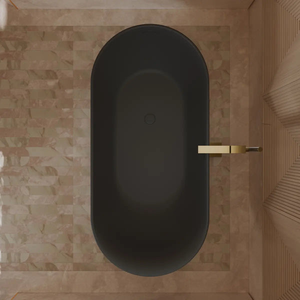 MonBlari XY-1001 Black Acrylic Freestanding Bathtub 1500mm - 1700mm