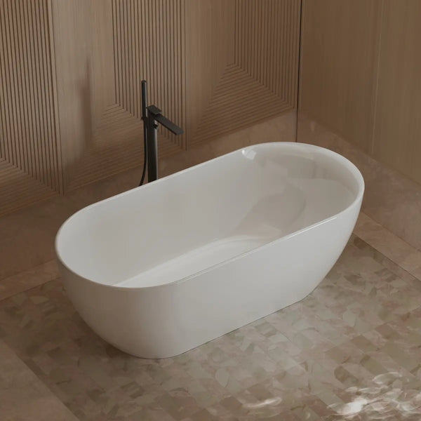 MonBlari XY-1001 White Acrylic Freestanding Bathtub 1500mm - 1700mm