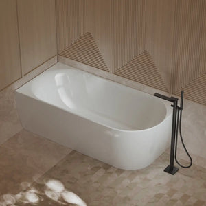 MonBlari XY-1003L White Acrylic Corner Bathtub 1500mm - 1700mm