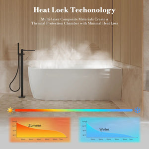 MonBlari XY-1003R White Acrylic Corner Bathtub 1500mm - 1700mm