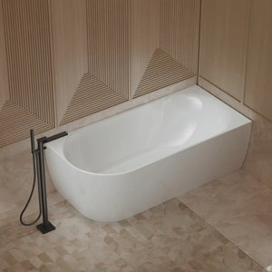 MonBlari XY-1003R White Acrylic Corner Bathtub 1500mm - 1700mm